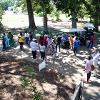 Group of people assembled together for an activity.