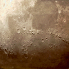 A portion of the Moon as viewed through the telescope.