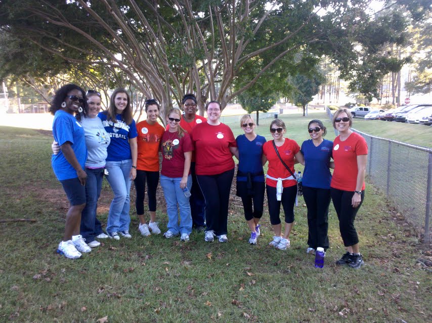 Group picture of NSSLHA students following their yearly Walk to End Alzheimer's event.