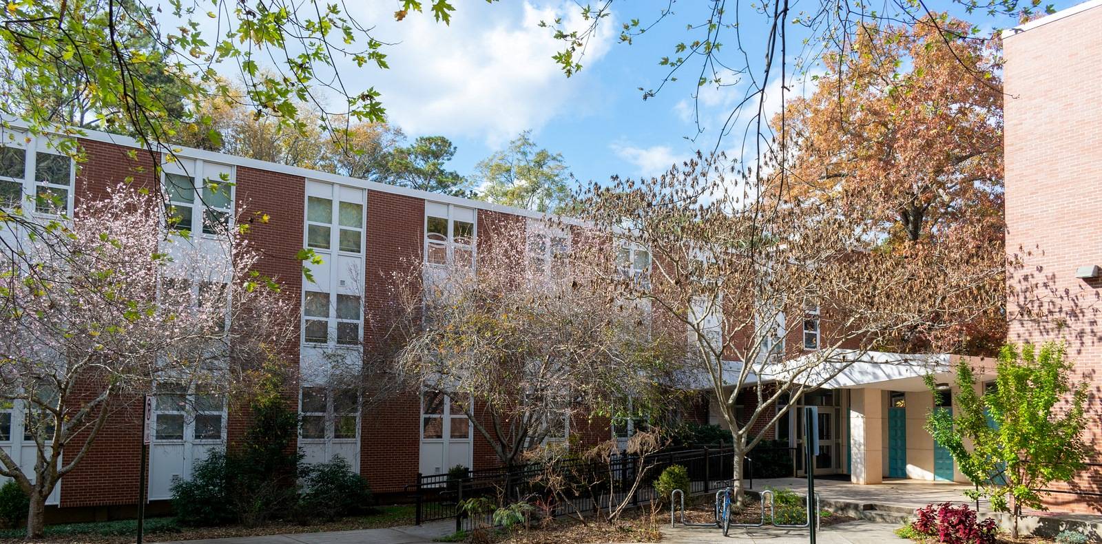 Counseling center with beautiful foliage surrounding it