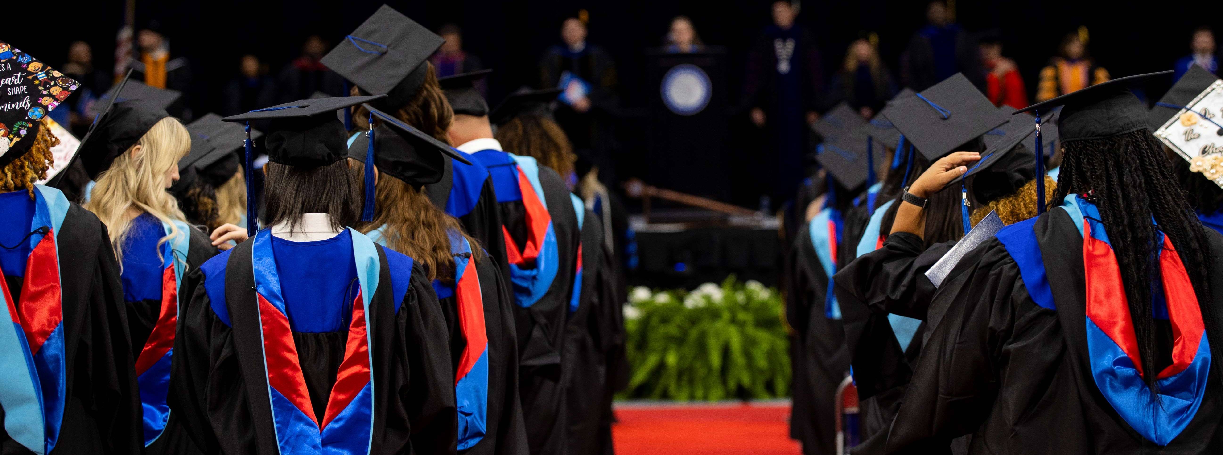 Graduate students graduating.