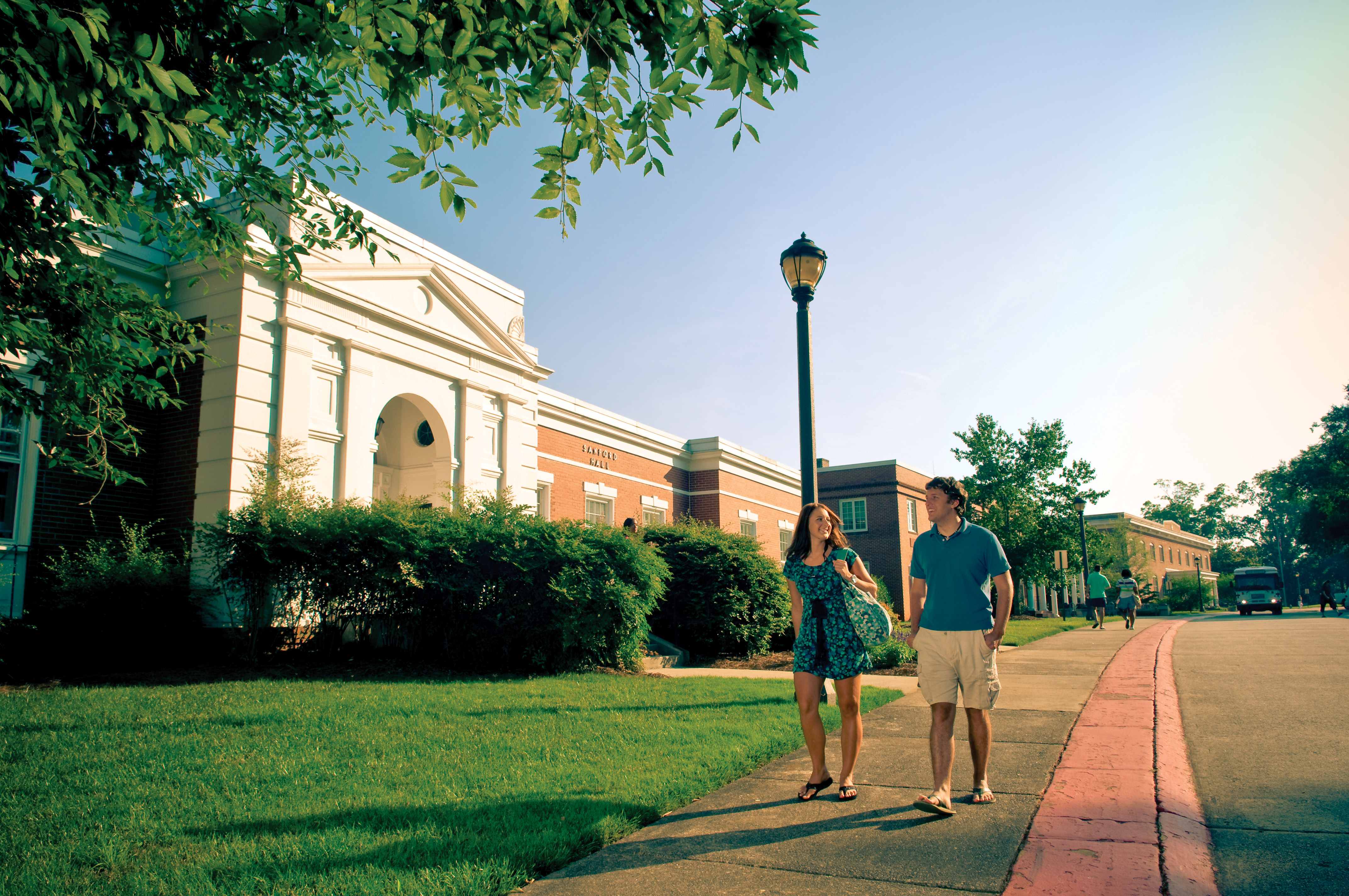 students walking on front campus