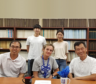 L-R back row: Youngho Lee, Yublin Lee; L-R front row: Hwang, Stanescu, Seong