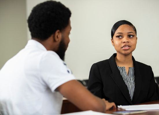 Student advising session