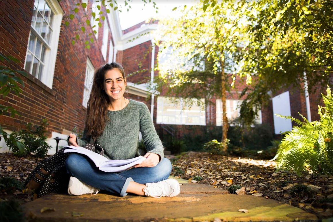 student studying