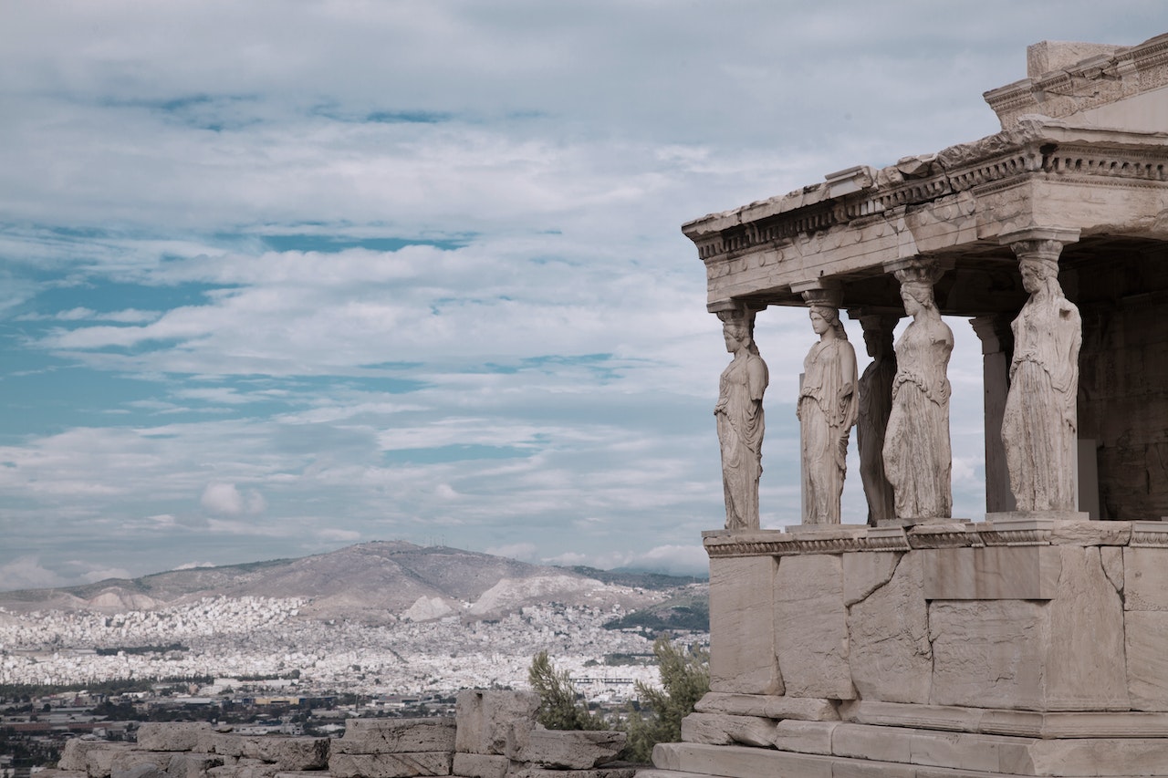 Ruins of a Temple with Ancient Architectural Design