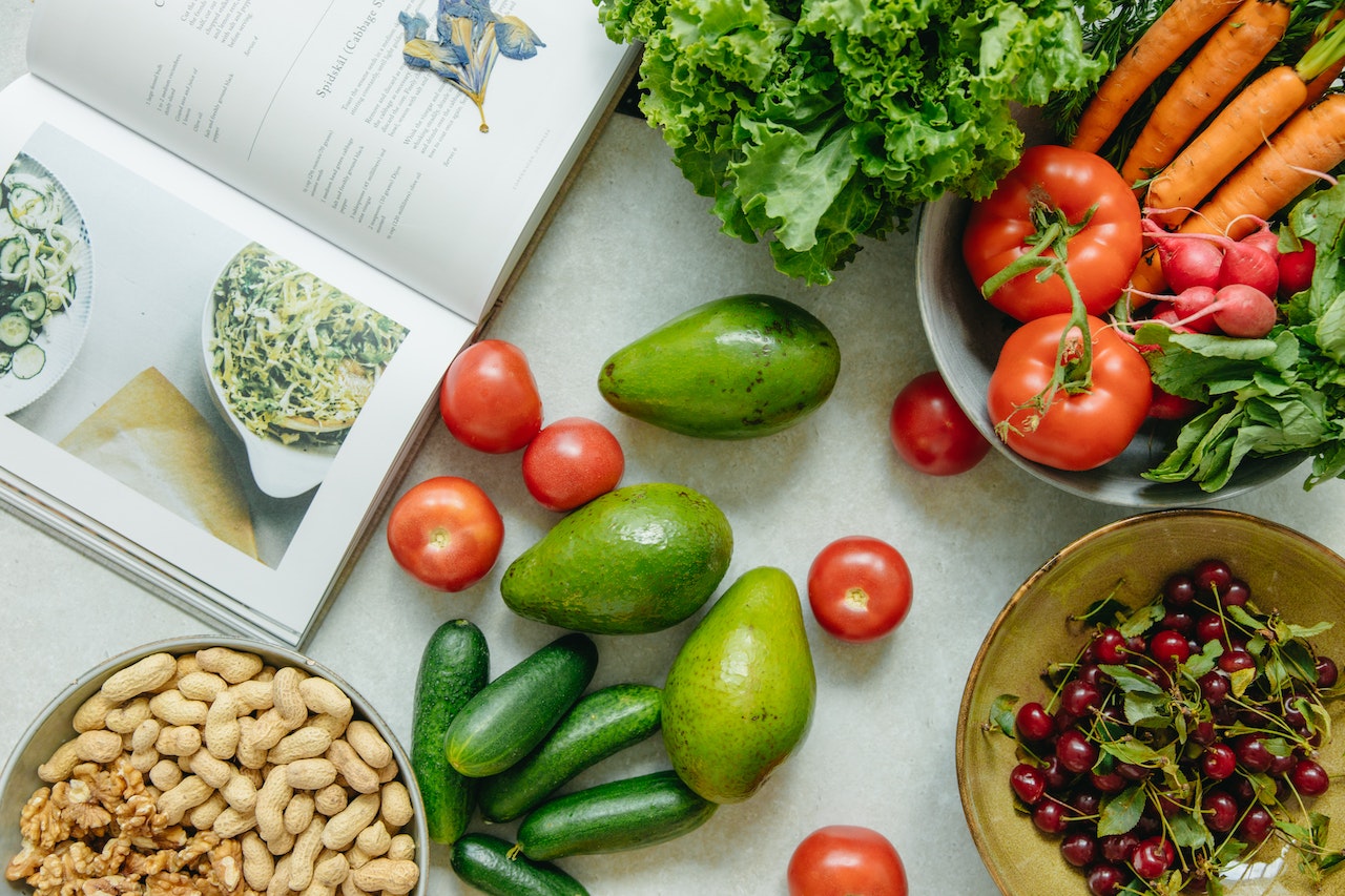 An assortment of healthy foods