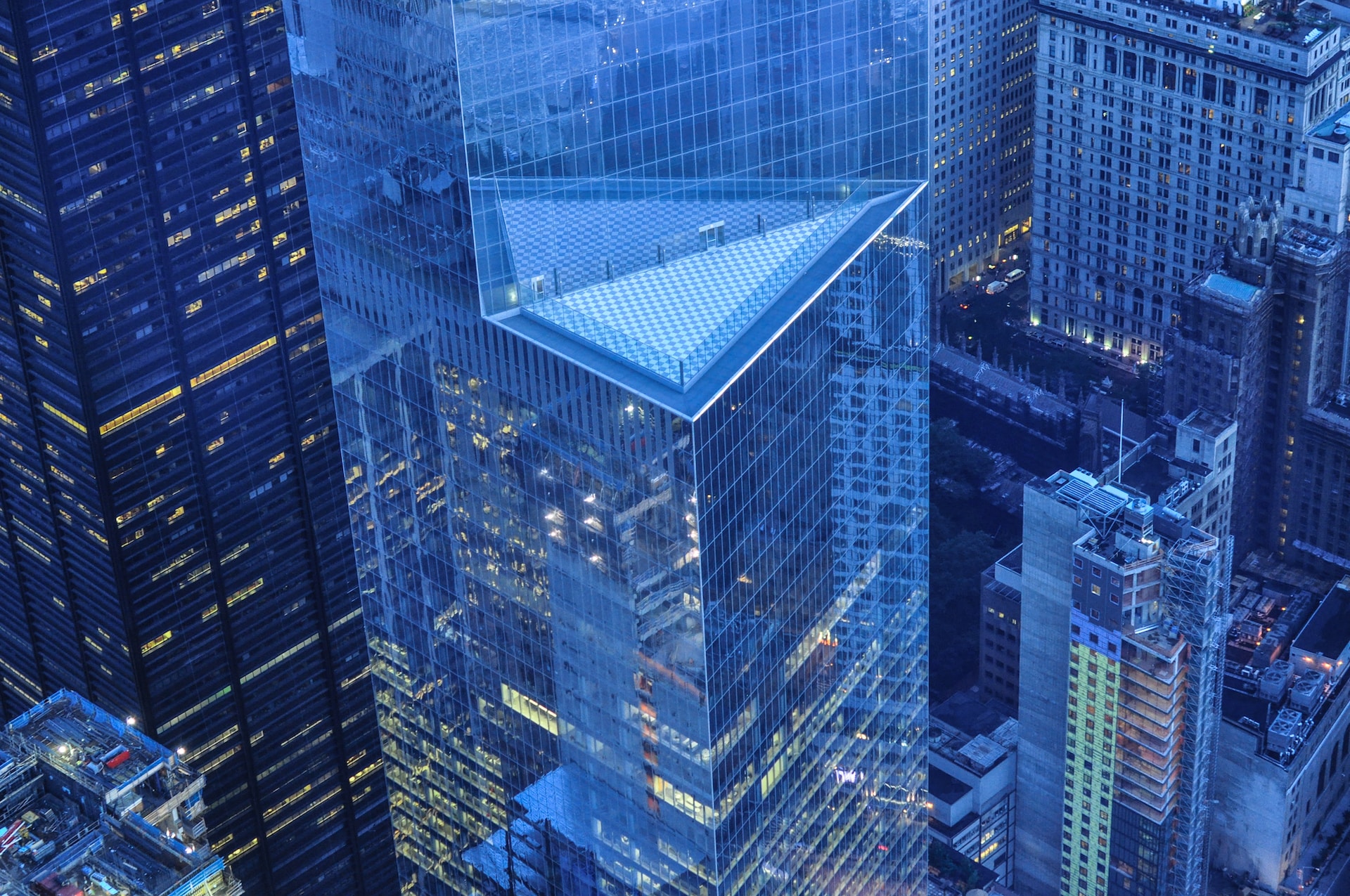 Aerial image of high-rise buildings