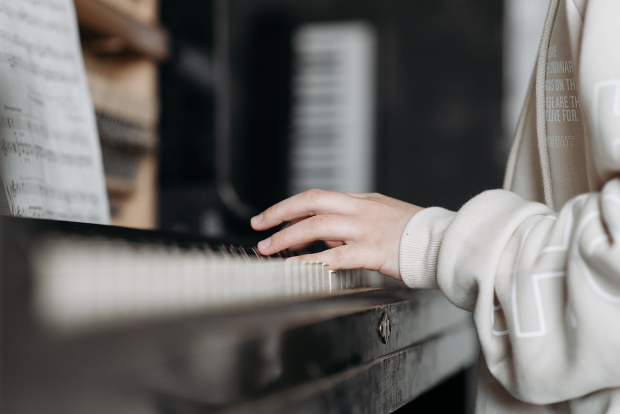 A person playing the piano