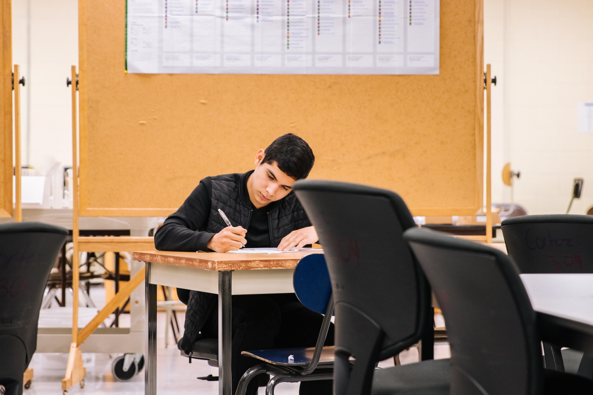 Guy sitting at a desk