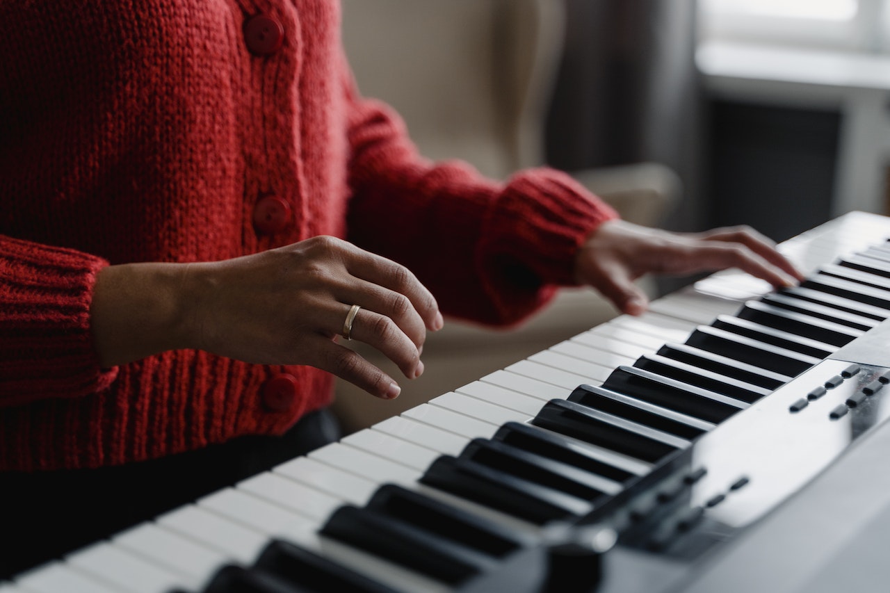 Woman playing the piano