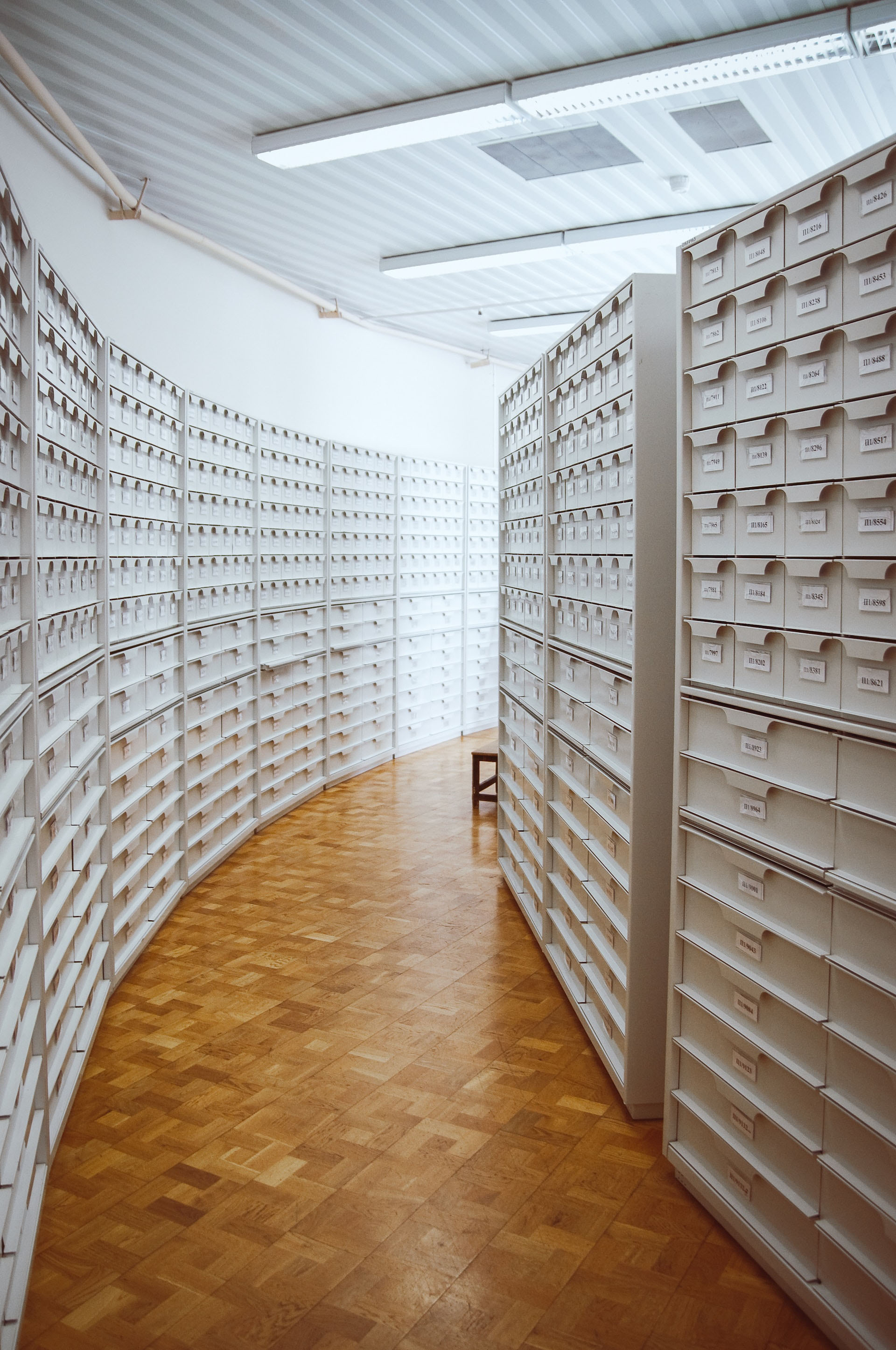 Image of a selection of archive shelves and drawers