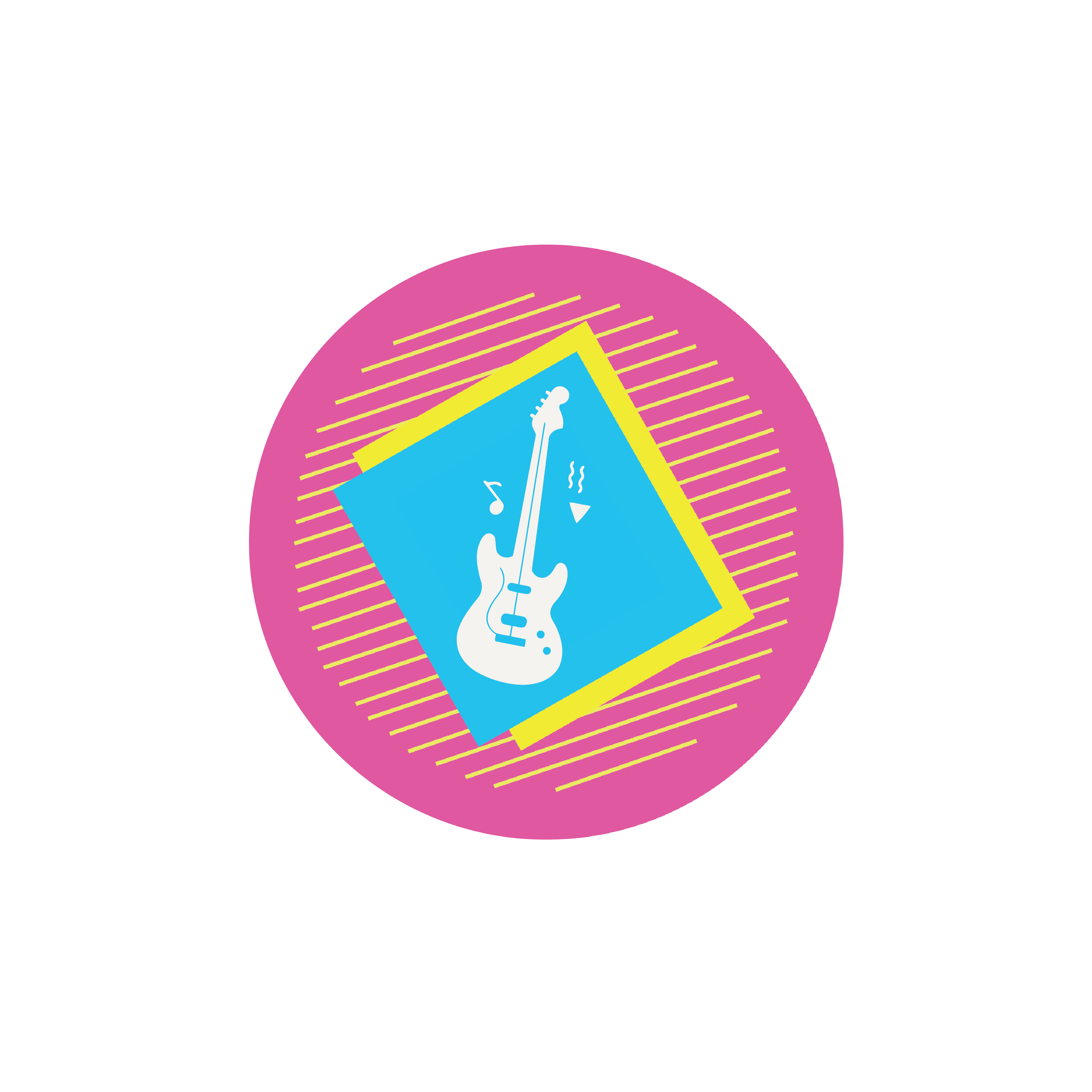 graphic of colorful guitar