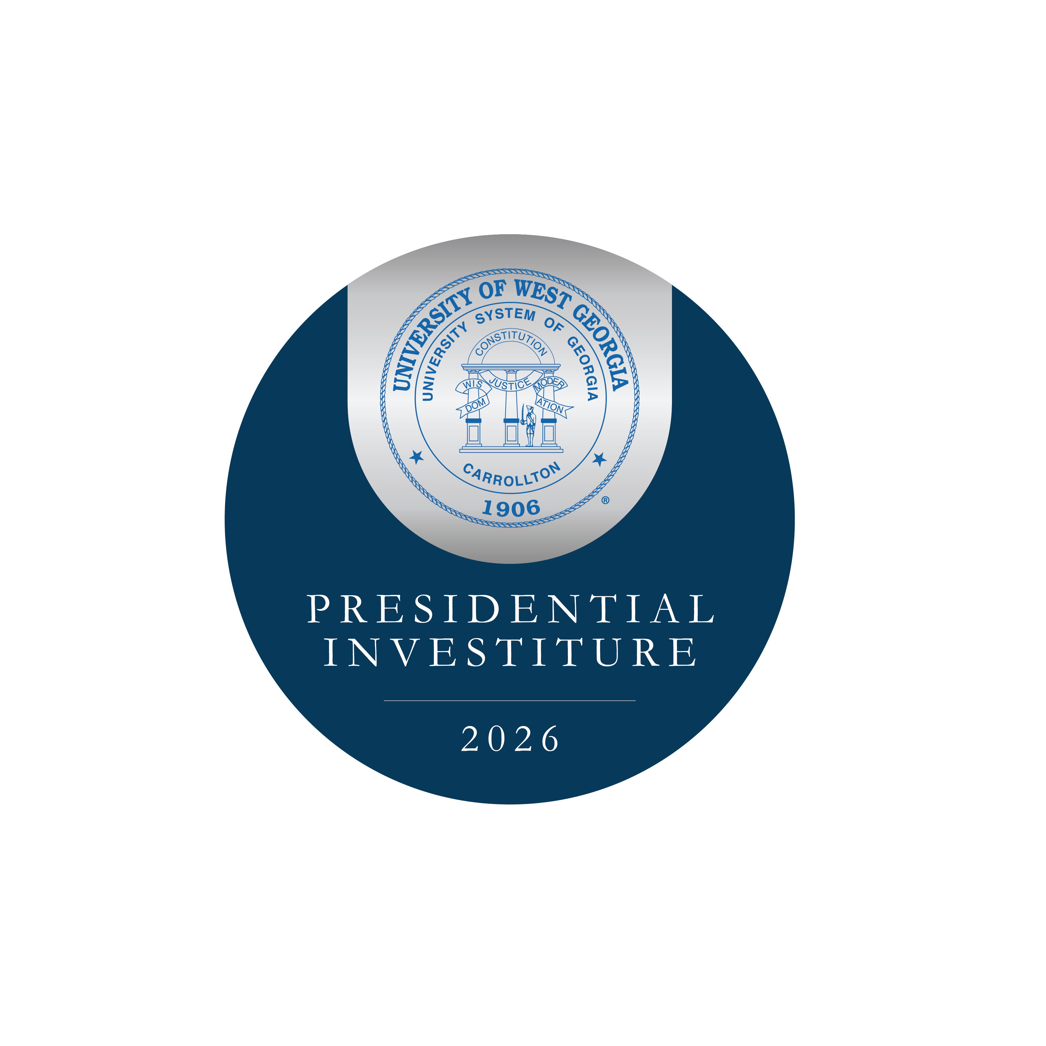 Presidential Investiture logo with UWG seal