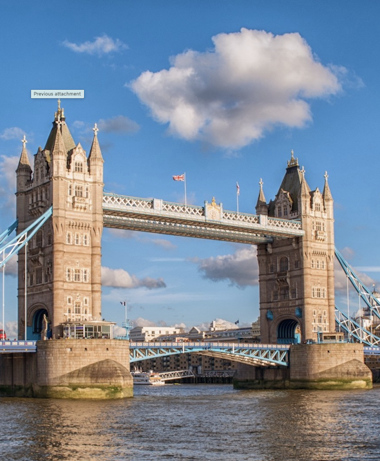 Tower Bridge in London England