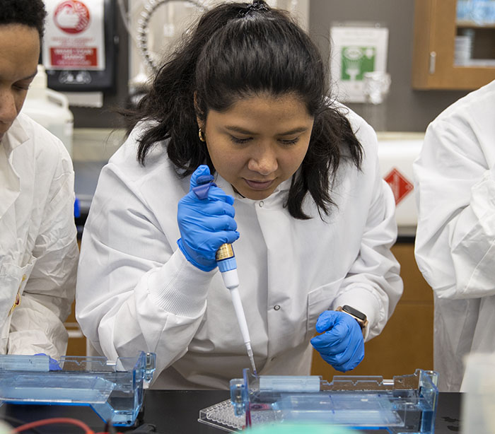 students in lab