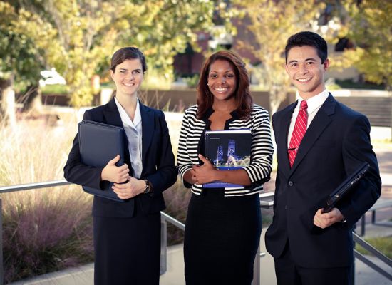 students dressed professionally