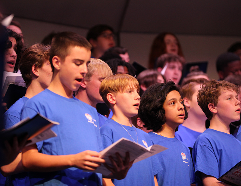 Choir performing