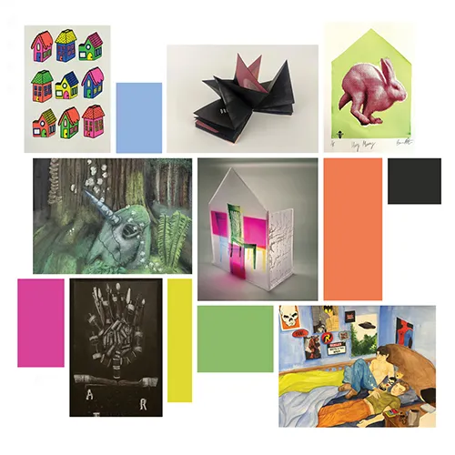 various artwork from the exhibition
