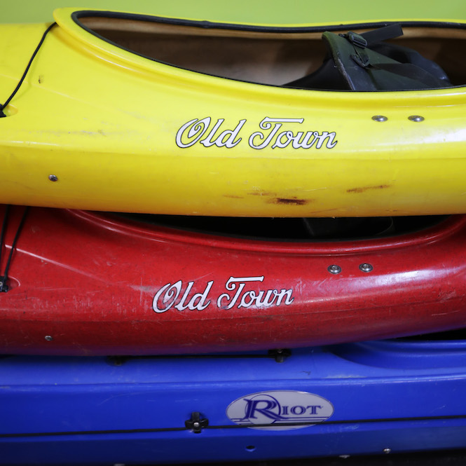 kayaks colorful