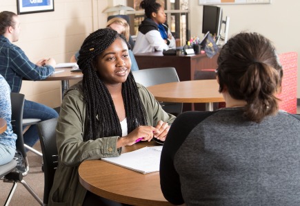 A student receiving coaching