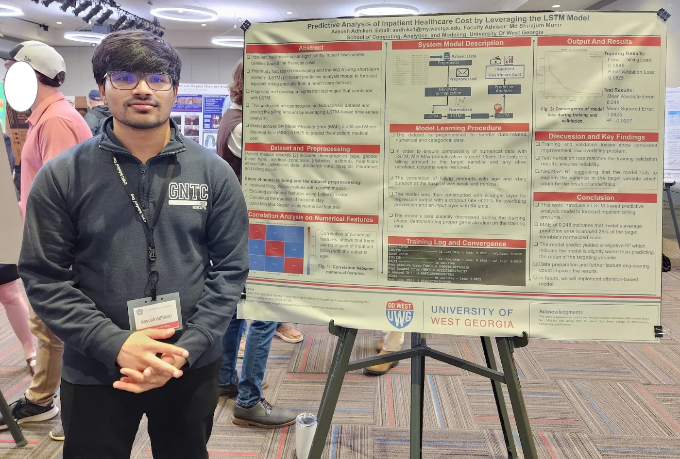 Poster presentation by student Aayush Adhikari