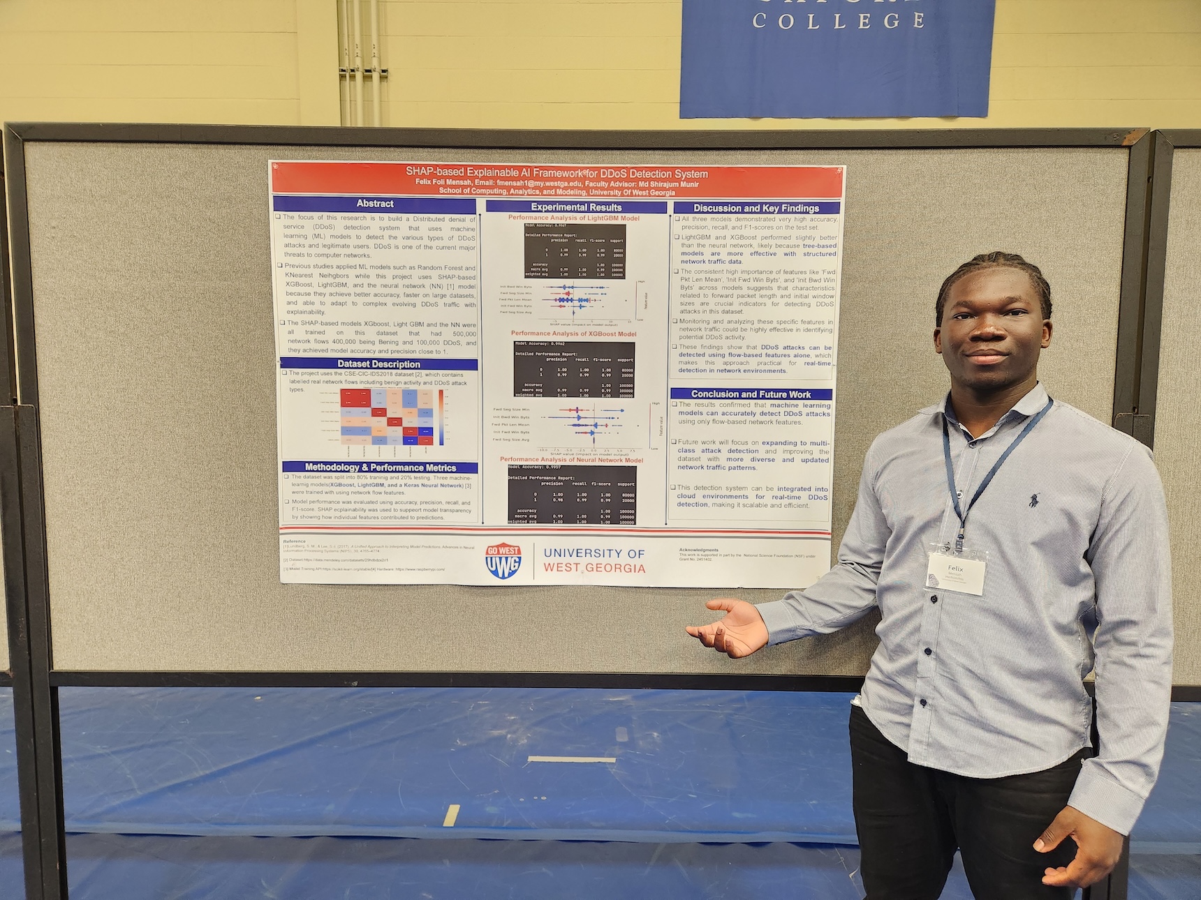 Poster presentation by student Felix Foli Mensah