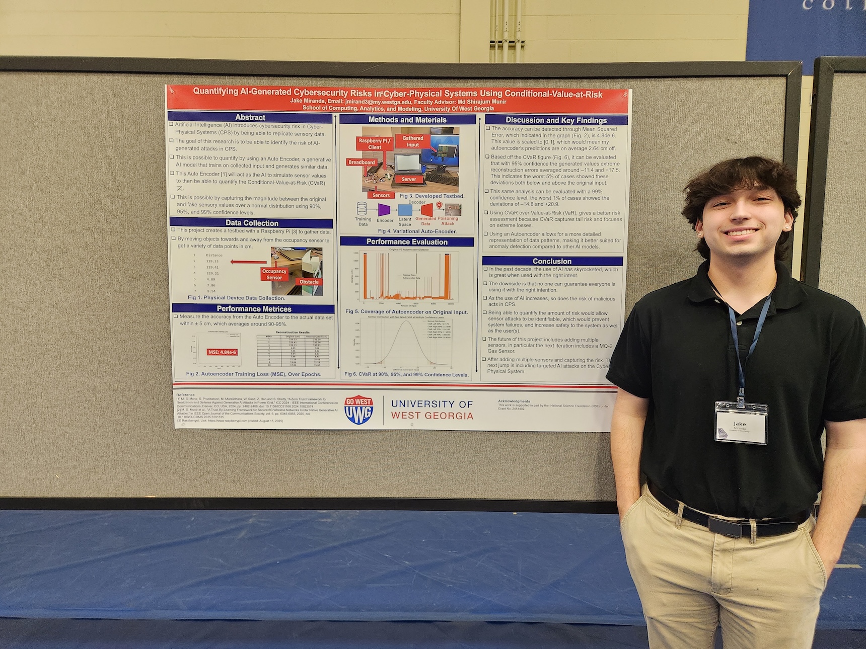 Poster presentation by student Jake T. Miranda
