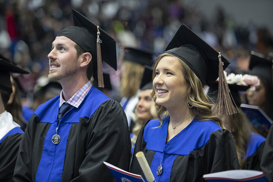 students graduating