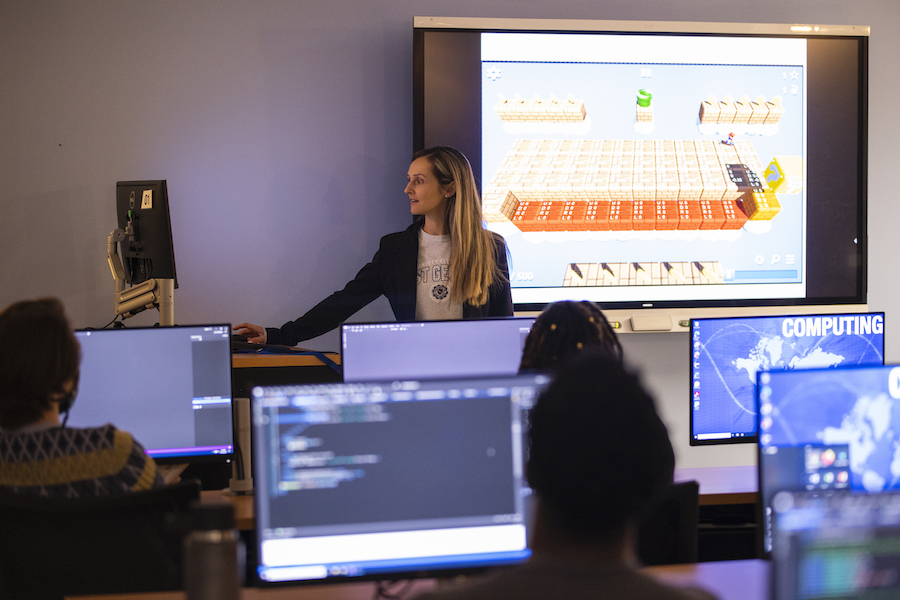 students in gaming classroom