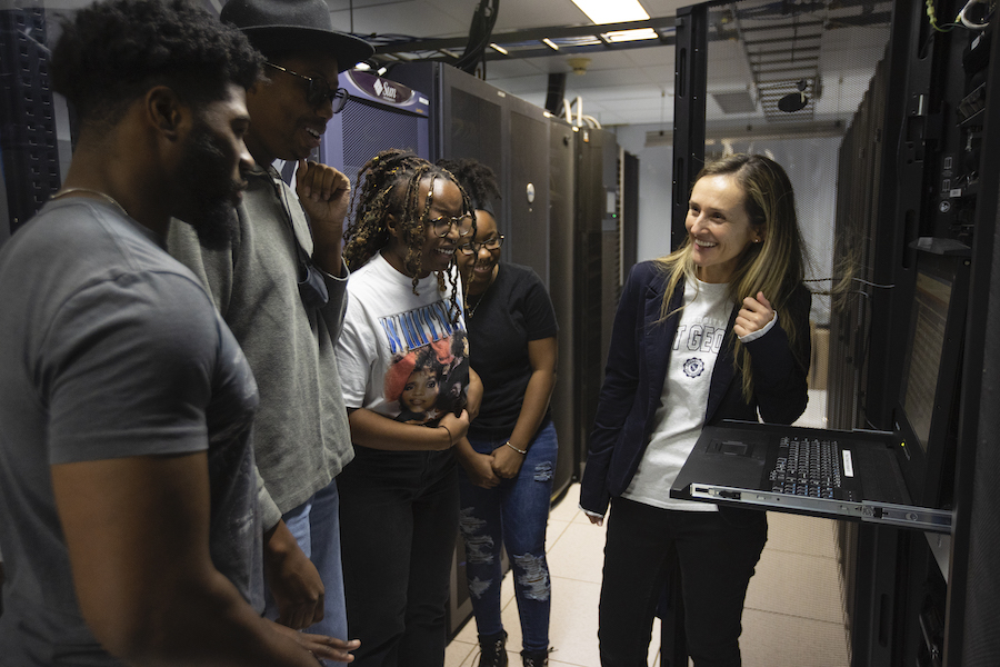 Students in Data Center