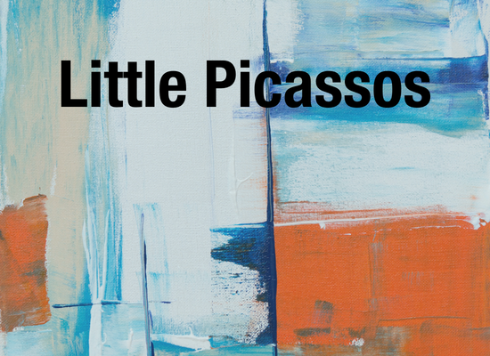 Artwork with Little Picassos in Black Text