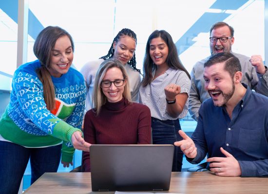 group of students at desk