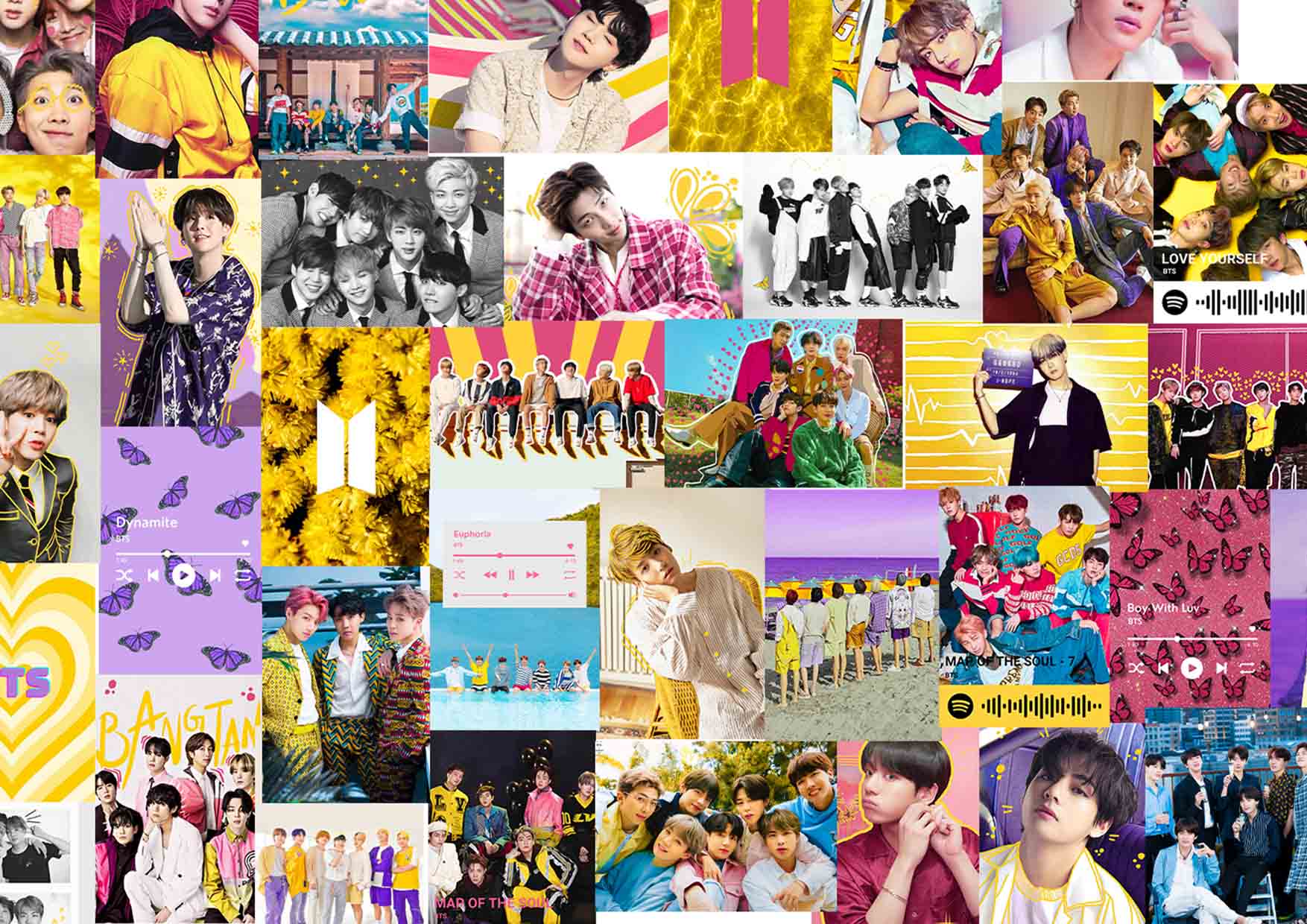 K-pop band collage