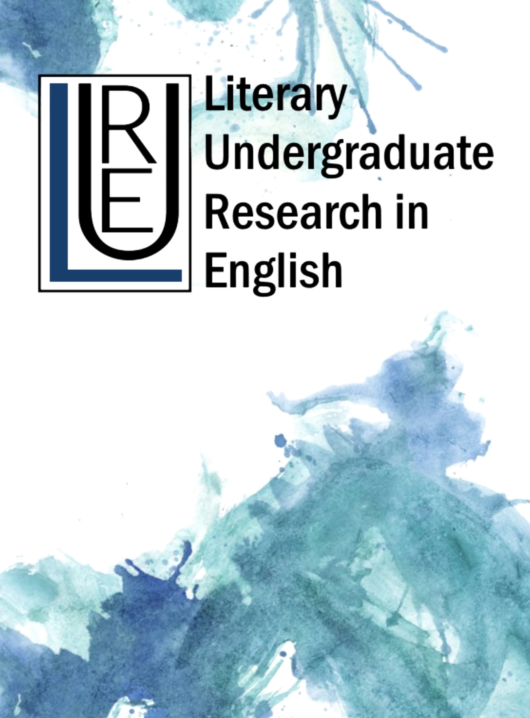 LURe journal cover with blue-green abstract watercolor design