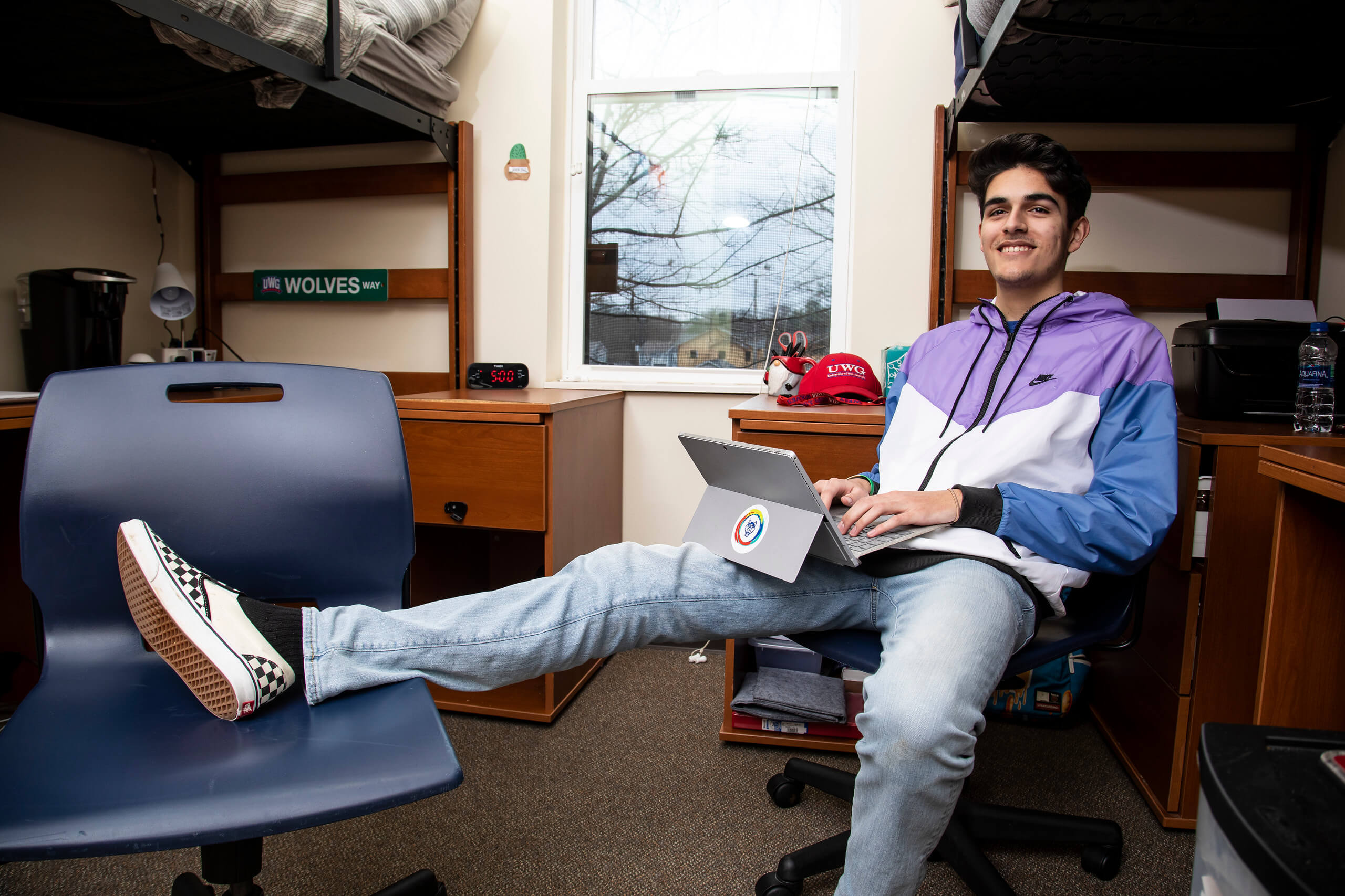 Student in their dorm