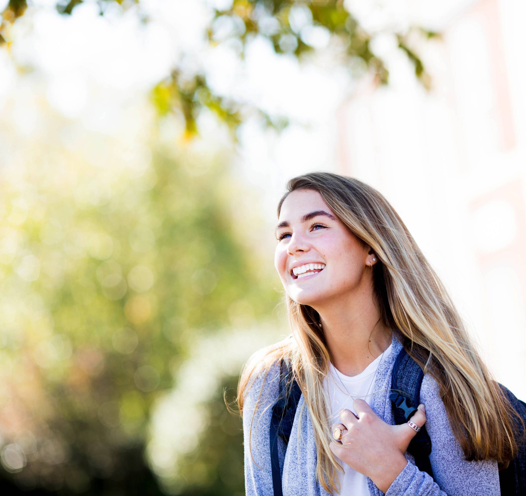 female student smiling