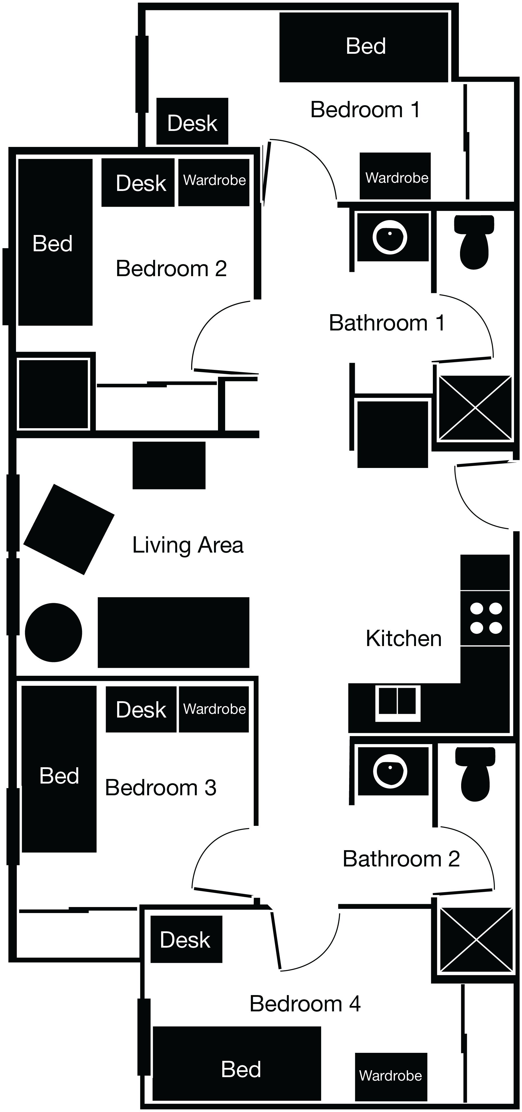 Arbor View Apartments Room Layout