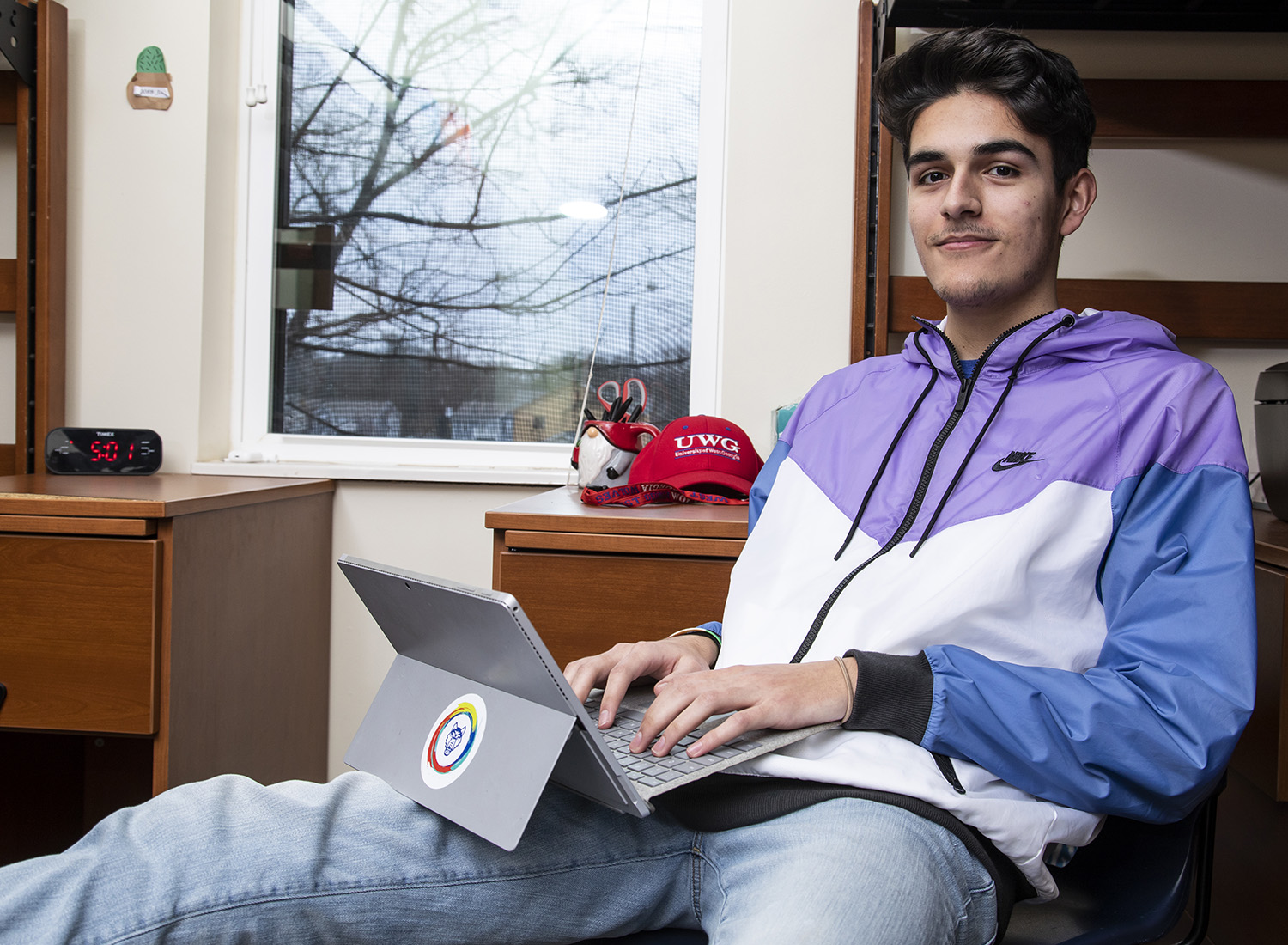 student in their room