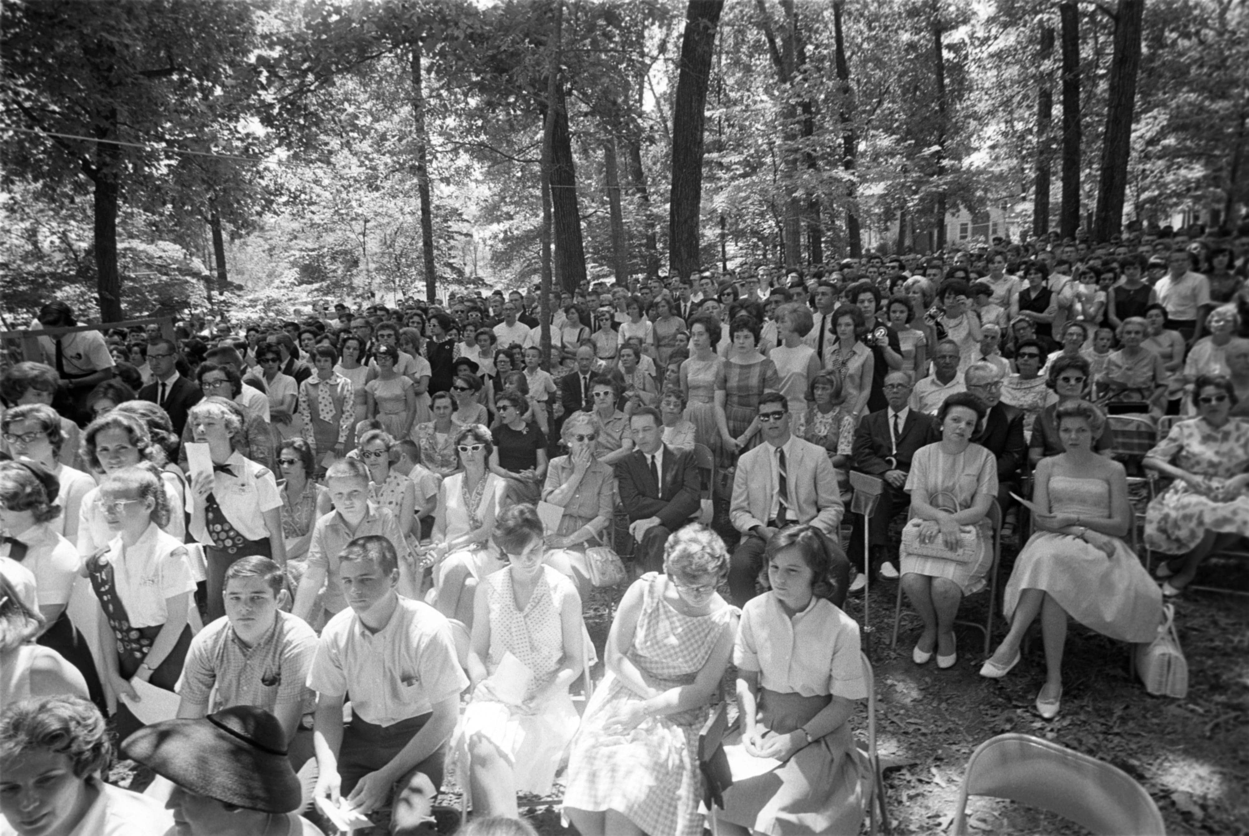 A view of the crowd at the dedication ceremony