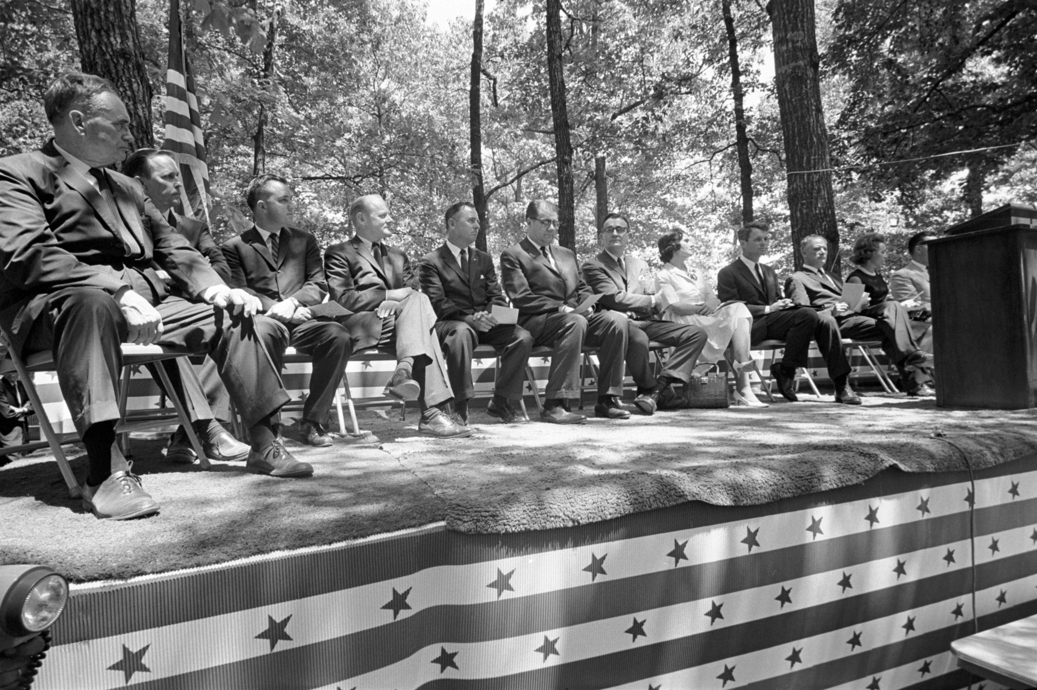 Kennedy and campus faculty at the dedication ceremony