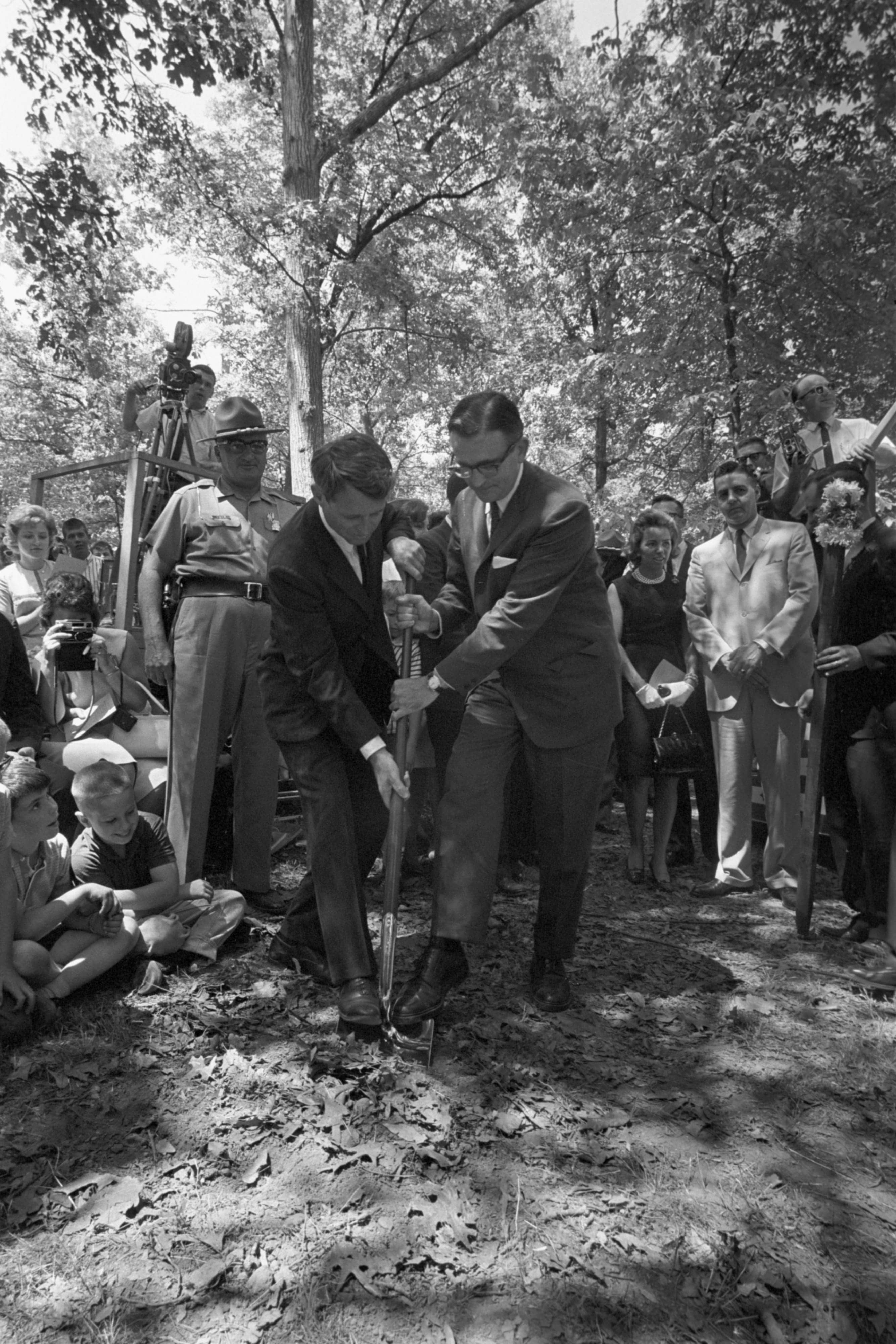 Robert Kennedy and Dr. Boyd conducting the ceremonial groundbreaking
