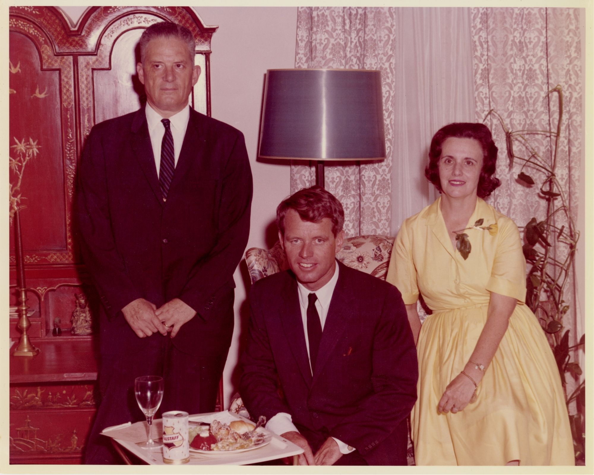 Robert Kennedy and others posing for a picture
