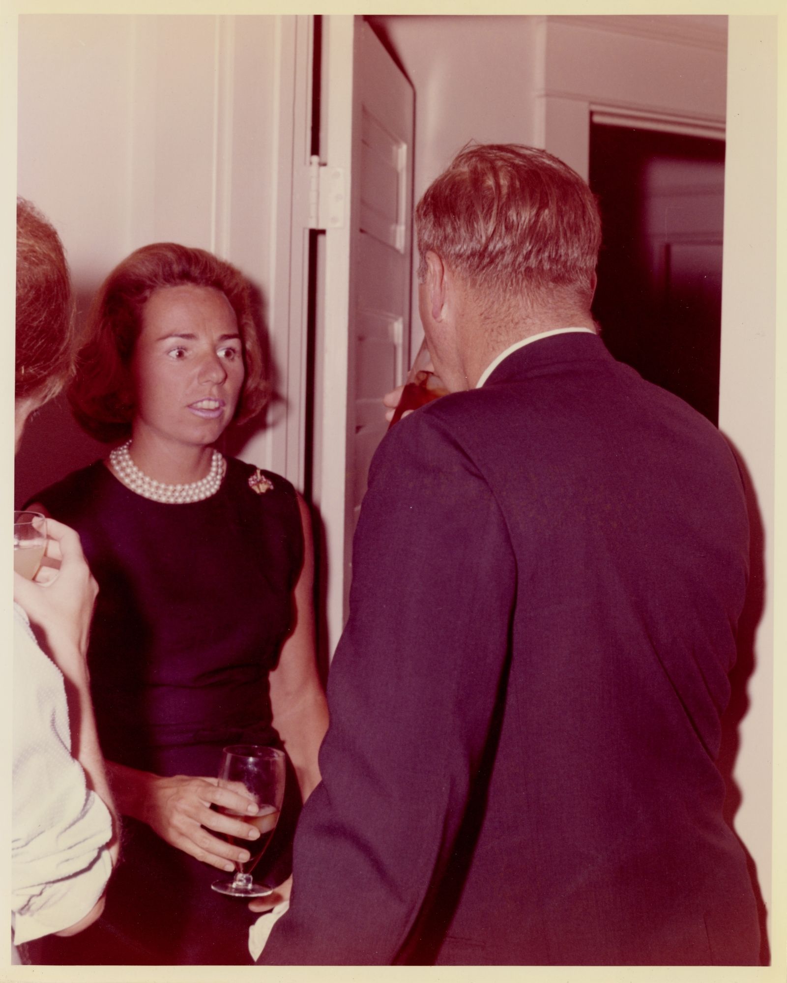 Ethel Kennedy speaking to others