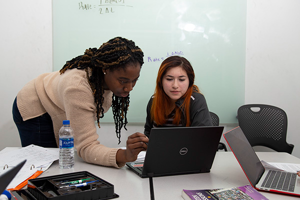 students studying