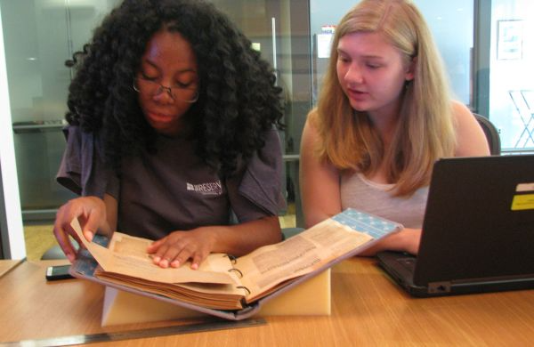 students studying