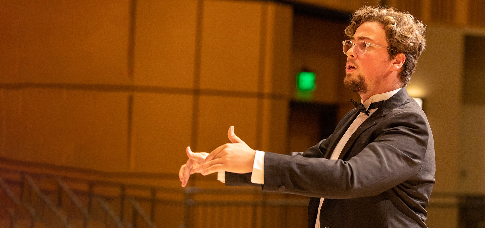 student conducting