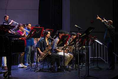 jazz ensemble on stage