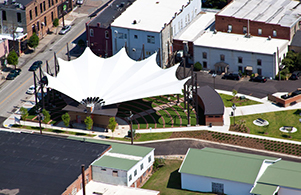 Aerial view of the Amphitheater.