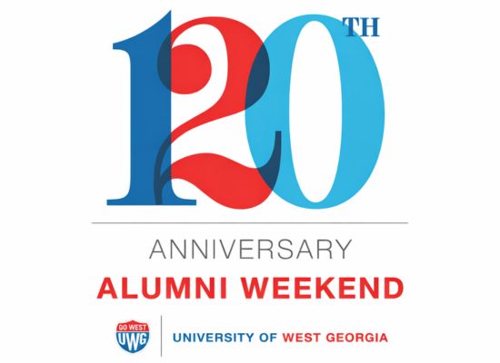 Logo that says 120th Anniversary Alumni Weekend, University of West Georgia
